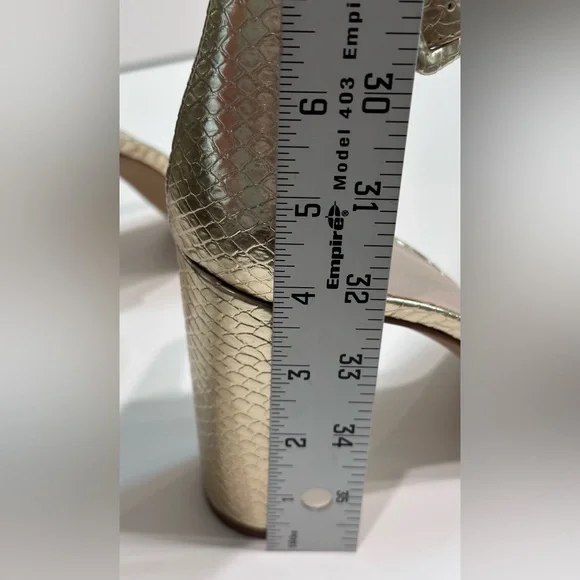 Mix No. 6 Gold Block Heel Sandals - Picture 11 of 12